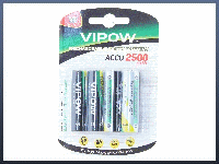 Accus rechargeables AA/R6 2500 mAh Pack de 4 accus AA  Vipow